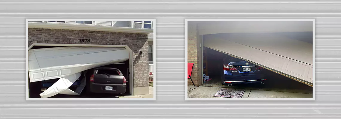 Repair Commercial Garage Door Got Hit By A Car in Palm Coast, Florida